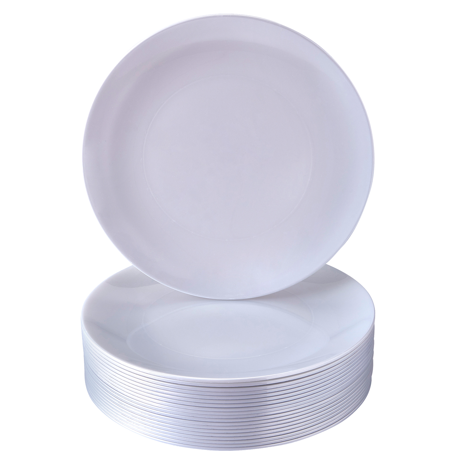 DISPOSABLE DINNER PLATES 20 pc Heavy Duty Plastic Dishes Elegant
