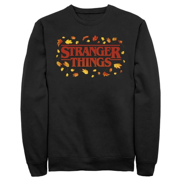 Netflix Men's Stranger Things Autumn Logo Sweatshirt Black Small