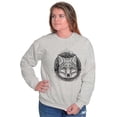 thumbnail image 4 of Spirit Wolf Pack Swirl Symbol Animal Unisex Plus Fleece Graphic Sweatshirt Brisco Brands 5X, 4 of 5