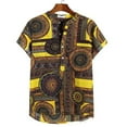 thumbnail image 4 of Birdeem Chemises pour Hommes Chemise Décontractée à Manches Courtes Imprimée Col Rabattu, 4 of 12
