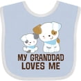 thumbnail image 3 of Inktastic My Granddad Loves Me Grandson Puppy Boys Baby Bib, 3 of 4