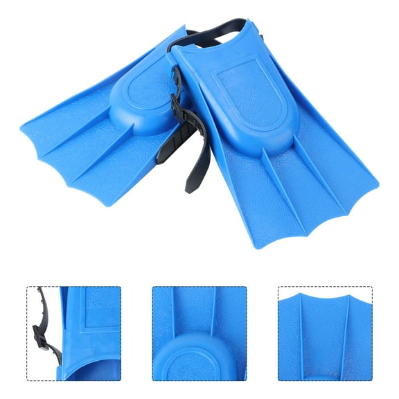 Raindrops Fins for Swimming Training Childrens Flippers Adjustable Blue