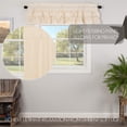 thumbnail image 3 of VHC Brands Muslin Ruffled Curtain Valance, Unbleached Natural, 16x60, 3 of 6