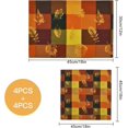 thumbnail image 2 of Ktinnead Thanksgiving Fall Placemats & Napkins Set of 8,Waterproof Fall Placemats Maple Leaf Table Mats for Dining Room,Non-Slip Heat Resistant Plaid Dinner Mat for Kitchen,Wedding,Party, 2 of 7