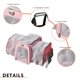 thumbnail image 2 of Bolsa De Transporte De Mascotas Bolsa de viaje para gatos al aire libre Suministros de transporte de mascotas plegables y expandibles (rosa claro), 2 of 7