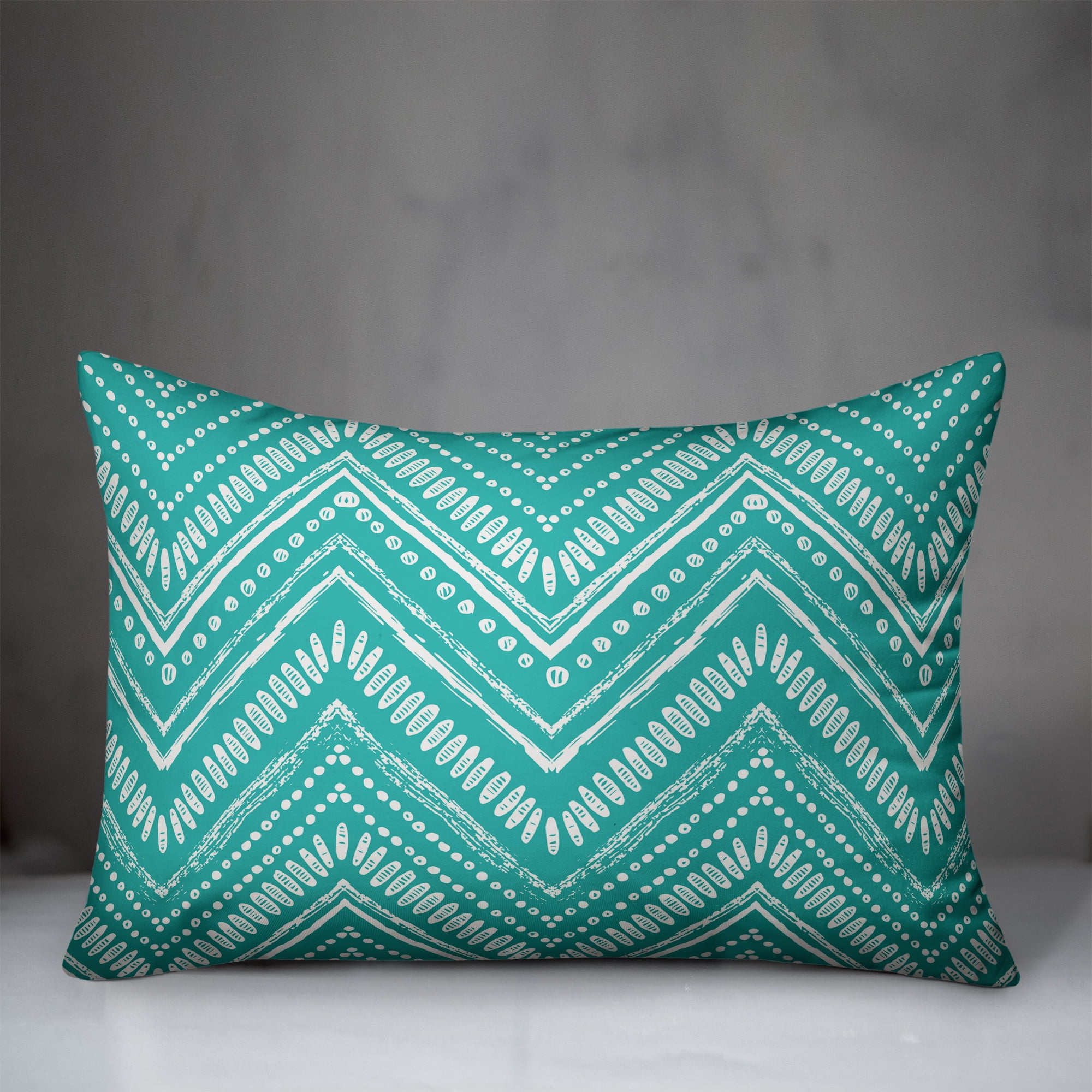 Creative Products Boho Chevron Teal 14x20 Indoor / Outdoor Pillow