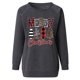 thumbnail image 4 of Pntutb Tops de mujer Impreso Media cremallera Fuzzy Fleece Neck Sudadera de manga larga Pullover tops Blusa Navidad Casual Suéter Camisas Tee Blusa Pntutb Pntutb-7147, 4 of 5