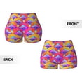 thumbnail image 5 of Haiem Magic Mushrooms No Front Seam Biker Shorts for Women Yoga Workout Gym Bike Shorts with Tummy Control Moisture-Wicking-X-Large, 5 of 9