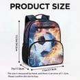 thumbnail image 7 of HUIACONG Galaxy Lightning Soccer Kids School Backpack 13.5 Inch Water Repellent Sturdy Bookbag with Adjustable Cushion Straps Multiple Pockets Large Capacity Lightweight Bag for Primary School Boys, 7 of 7