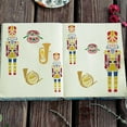 thumbnail image 7 of 1pc Nutcracker Painting Stencil 11.8x11.8inch Reusable Musical Instruments Stencil Rounded Horn Tuba Drums Drawing Template Christmas Theme Stencil Painting On Canvas Fabric Wood Clothes, 7 of 7