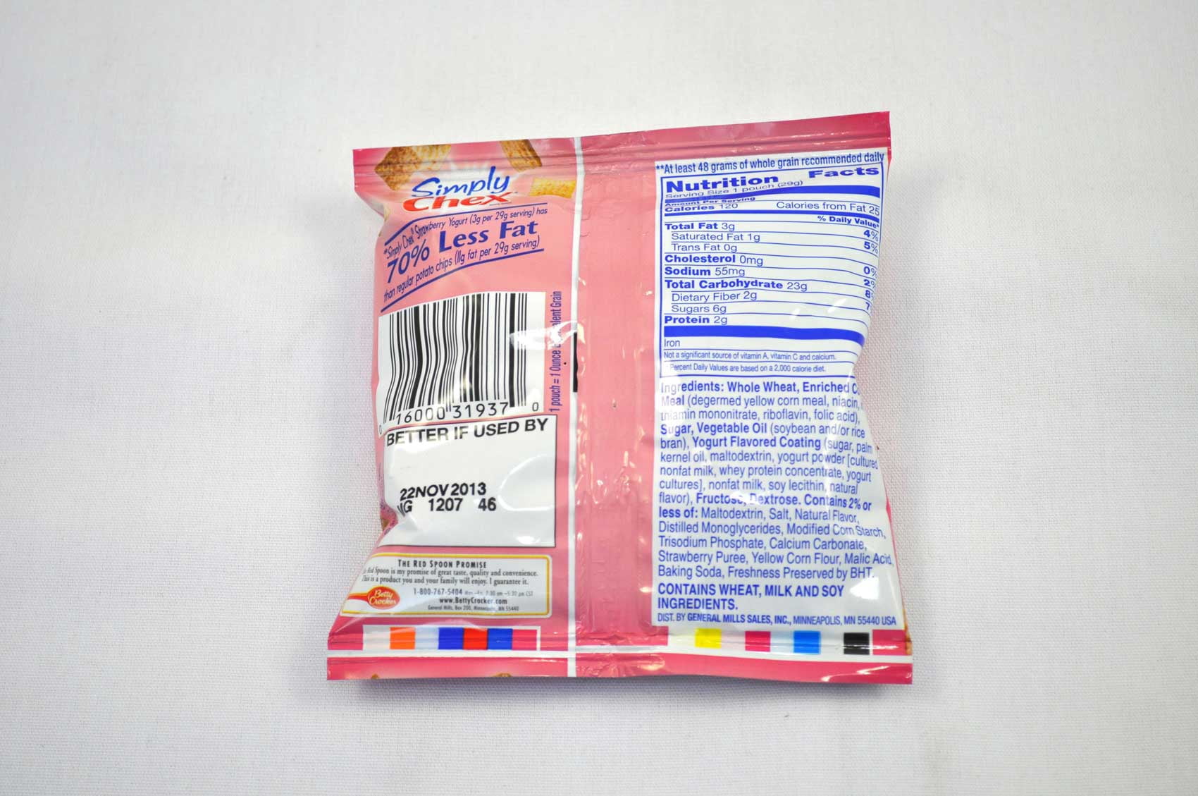 Simply Chex Strawberry Yogurt, 1.03 Ounce -- 60 per case.