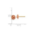 thumbnail image 2 of Gem & Harmony 10K Rose Pink Gold Rose Flower Post Earrings for Women, 2 of 6