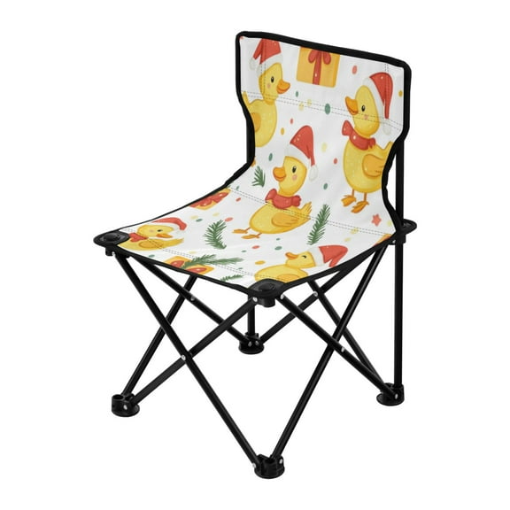Outdoor Folding Chair 14.46x14.46x22.83 Inches, Camping Folding Chair Easy to Carry Ideal for Outdoor Picnics Camping Park Fishing Santa Hat Duck