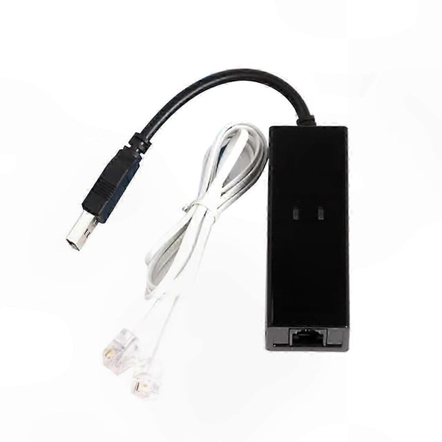 USB 2.0 External Fax Modem with Single Port Adapter and Driver Support