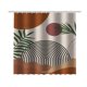 thumbnail image 2 of Cortinas de Baño Impermeables con Ganchos Antioxidantes Patrón Hoja, 2 of 11