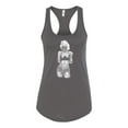 thumbnail image 2 of Sexy Tattooed Marilyn Monroe Pop Culture Ladies Racerback Tank Top, Dark Grey, Medium, 2 of 3