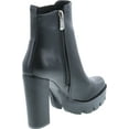 thumbnail image 4 of Static Footwear Latavia 3 Womens Chunky Heel Lug Sole Zip Up Platform Ankle Booties, Black Pu, 10, 4 of 7