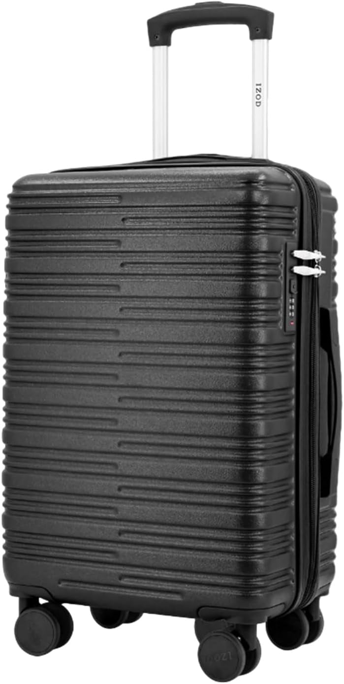 Romeo 20 Inch Carry-On Expandable Hardside Luggage, Black