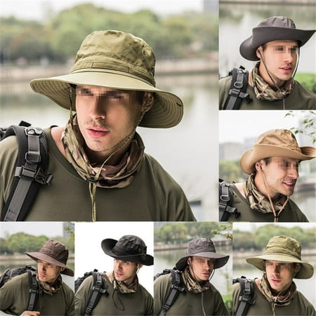 - Boonie Bucket Hat Fisherman Wide Brim Safari Cap Pure Cap Unisex Sun Hats