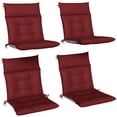 thumbnail image 1 of Outsunny Coussins de Chaise de Patio, Ensemble de 4, Coussins de Chaise Longue, Rouge Vin, 1 of 10