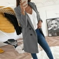 thumbnail image 2 of PMVFHDE Trench Coat Women Cool Weather Comfortable Durable Notch Lapel Elongating Long Outer Garment for Travel and Everyday Grey,M, 2 of 4
