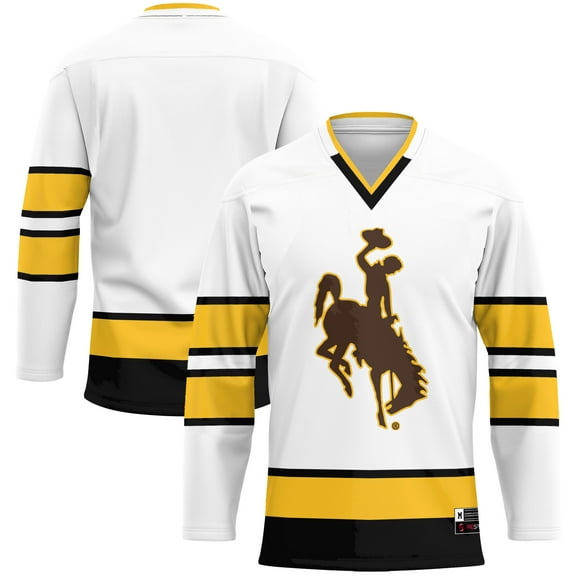 Men's GameDay Greats White Wyoming Cowboys Hockey Jersey