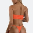 thumbnail image 5 of Uaswgudfs Women's Swimwear Two-Piece Set with Strapless Sweetheart Neckline Top and Adjustable Side-Tie Bikini Bottoms Orange M, 5 of 5