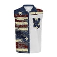 thumbnail image 4 of Dresfit Independence Day Tank Tops for Men Sleeveless Lapel Cowboy Shirts Summer 2026 250 Anniversary Usa Shirt Button Down Muscle 4th Of July Tees Royal Blue 2XL, 4 of 5