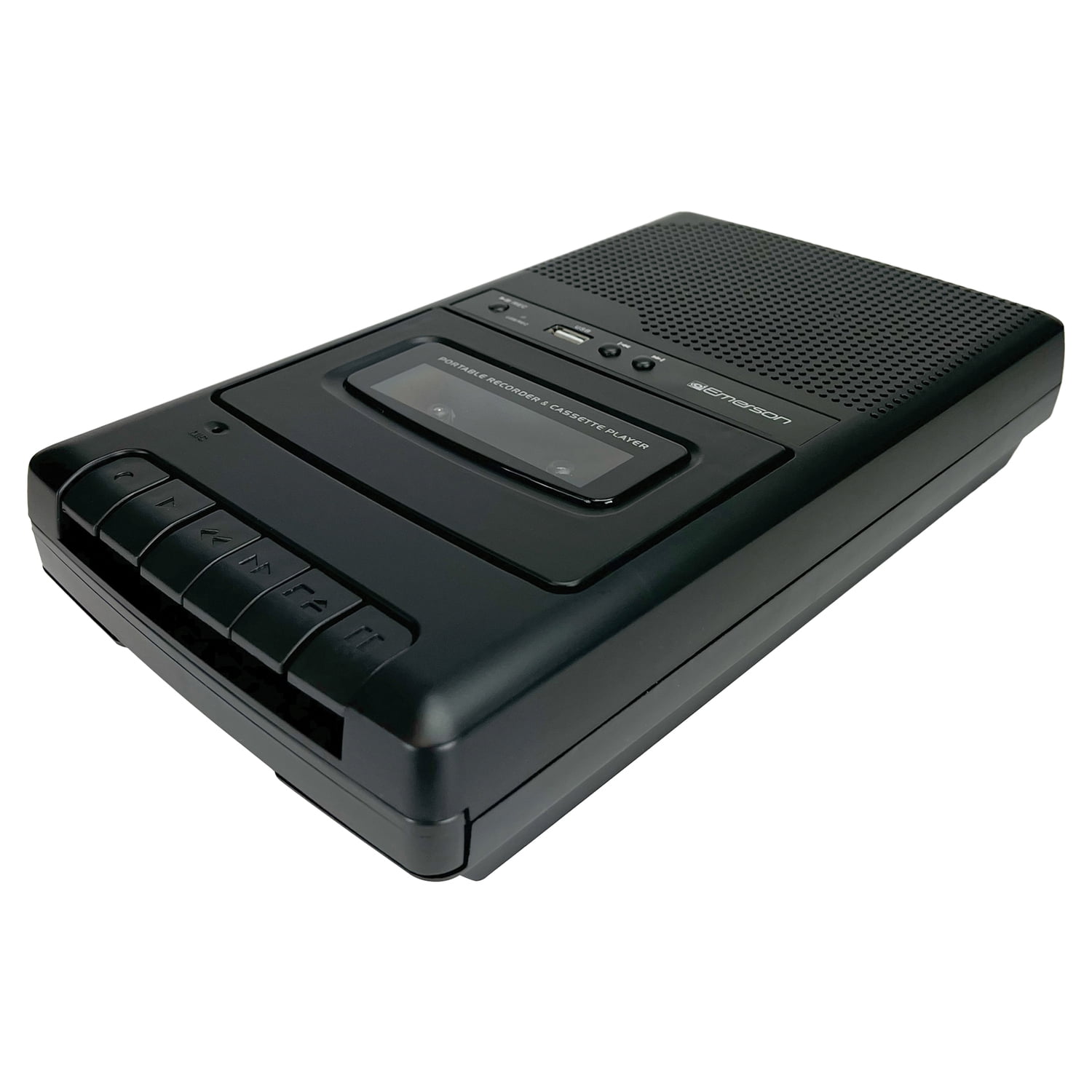 Emerson Portable Cassette Player and Recorder, Black