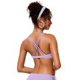 thumbnail image 2 of Top de Bikini CRZ YOGA con Nudo Frontal y Escote en V Morado M, 2 of 5