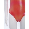 thumbnail image 5 of TSSOE Girls Glossy Dance Leotard and Shorts Set Sleeveless Criss-Cross Back Bodysuit Top + Shorts Scrunchies for Ballet Red 7-8, 5 of 7