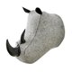 thumbnail image 2 of Decoración de pared con cabeza de animal en 3D para colgar en la pared, ideal para habitación infantil y sala de estar. Rhino 23x27cm, 2 of 9