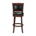 thumbnail image 4 of Home Square 2 Piece Faux Leather Bar Stool Set with Wood Base in Dark Cherry, 4 of 5