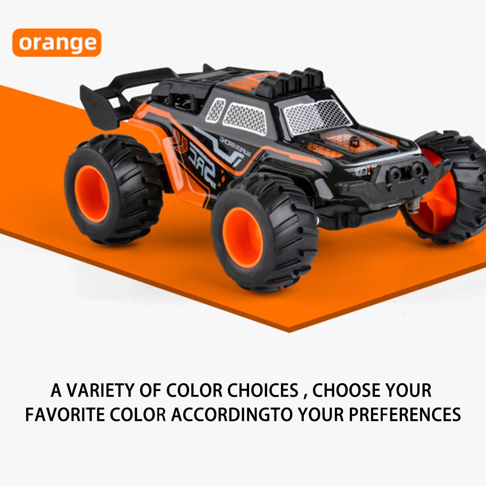 ​1/18 Scale 4WD Mini RC Truck w/Anti-Collision Bumpers - 5km/h Trail Mode & USB Charge | Beginner Car Age 6+ (13.3cm)​​ B