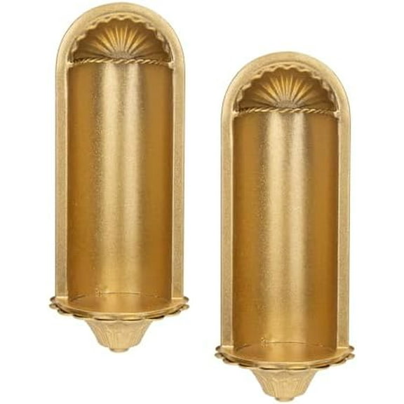 Candle Sconce Set of 2,Gold Wall Candle Sconce,Wall Decorations,Rustic Home Decor