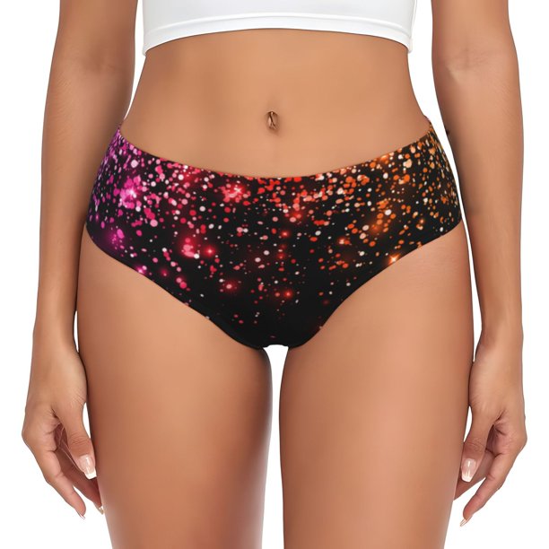 Balery Colorful Sparkling Ropa Interior de Algodón para Mujer con Dibujo – Braguitas Cómodas y Elásticas, Estilo Clásico-Large