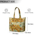thumbnail image 5 of Sunflower Women's Large Weekend Travel Bag Moving Canvas Handbag Thick Double Layer Beach Weekend Travel Unisex Hospital Maternity Delivery with Toiletry Waterproof, 5 of 5