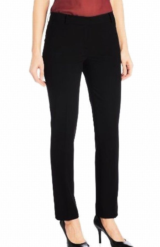 Calvin Klein NEW Black Womens Size 6 Flat Front Stretch Dress Pants ...