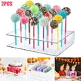 2 Pack Acrylic Lollipop Holder20 Hole Clear Acrylic Pop Stand Display