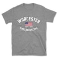 thumbnail image 1 of Worcester Massachusetts Patriot Men's Cotton T-Shirt, 1 of 1