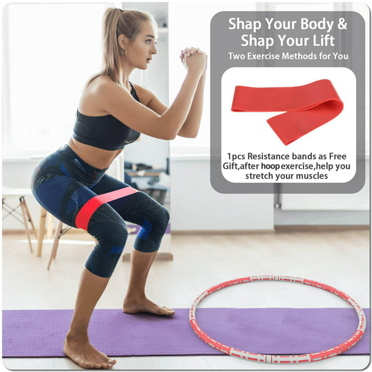 8 Section Fitness Hula Hoop for Women, Adults Professional  Detachable Exercise Weighted Hoola Hoop Adjustable Size : Sports & Outdoors
