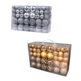 thumbnail image 1 of 100 Uds Adornos de Bolas de Navidad árbol Decorativo Inastillable Decoraciones para Fiestas Y Vacaciones+100 Piezas de Adornos para árboles de Navidad EstiloJ perfecl Colgantes Bolas, 1 of 7