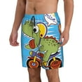 thumbnail image 2 of Logiee Dinosaur Riding a Motorcycle Print Mens Swim Trunks Quick Dry Board Shorts,Breathable Hawaii Beach Shorts Swimwear Bathing Suits-Large, 2 of 6