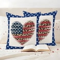 thumbnail image 3 of Independence Day Pillow Covers 2 Pack Love Star Leopard Print Flag Day Vintage Pillowcase Waterproof Outdoor Throw Pillow Cover for Patio Garden Square Cushion 20”x20”, 3 of 9