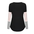 thumbnail image 3 of Women's Long Sleeve Nursing Tops Pregnancy Maternity Striped Breastfeeding T-Shirt Tunic Tee Top Blouse Pink XL, 3 of 4
