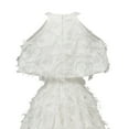 thumbnail image 6 of gljltg Women's Fashion Feather Sleeveless Evening Party Dress, Polyester Fabric, Lightweight Breathable Spring Summer Winter, Casual Party Outfit, Easy Care Hand Washable, 6 of 6