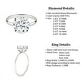 thumbnail image 5 of Cora Jewellery 1.5CT Round Moissanite Enagagement Ring, 18K White Gold, 5 of 7