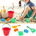 thumbnail image 2 of 7 Piezas/Juego Juego De Arena De Playa Juguetes De Playa Al Aire Libre Para Niños Pequeños Juguetes De Arena Para Niños Niños Niñas Cubo De Arena, Pala, Rastrillo, Modelo De Herramientas Acuátic, 2 of 6