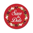 thumbnail image 1 of Darling Souvenir 45 Pcs Floral Wreath Red Round Save The Date Stickers Envelope Seals-1.6 Inches, 1 of 4
