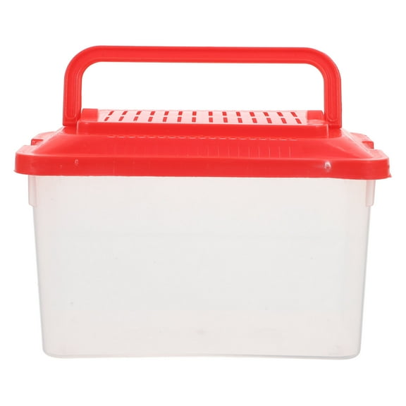 BESTYASH Portable Aquarium Red Plastic for Outdoor Adventures 1Pcs